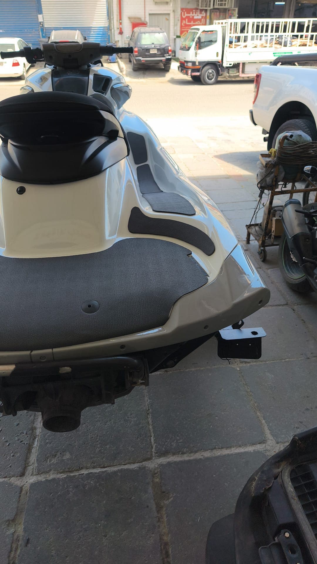 Model-specific floor mat with precise openings for jet ski fittings by Shakeel Marine in Kuwait